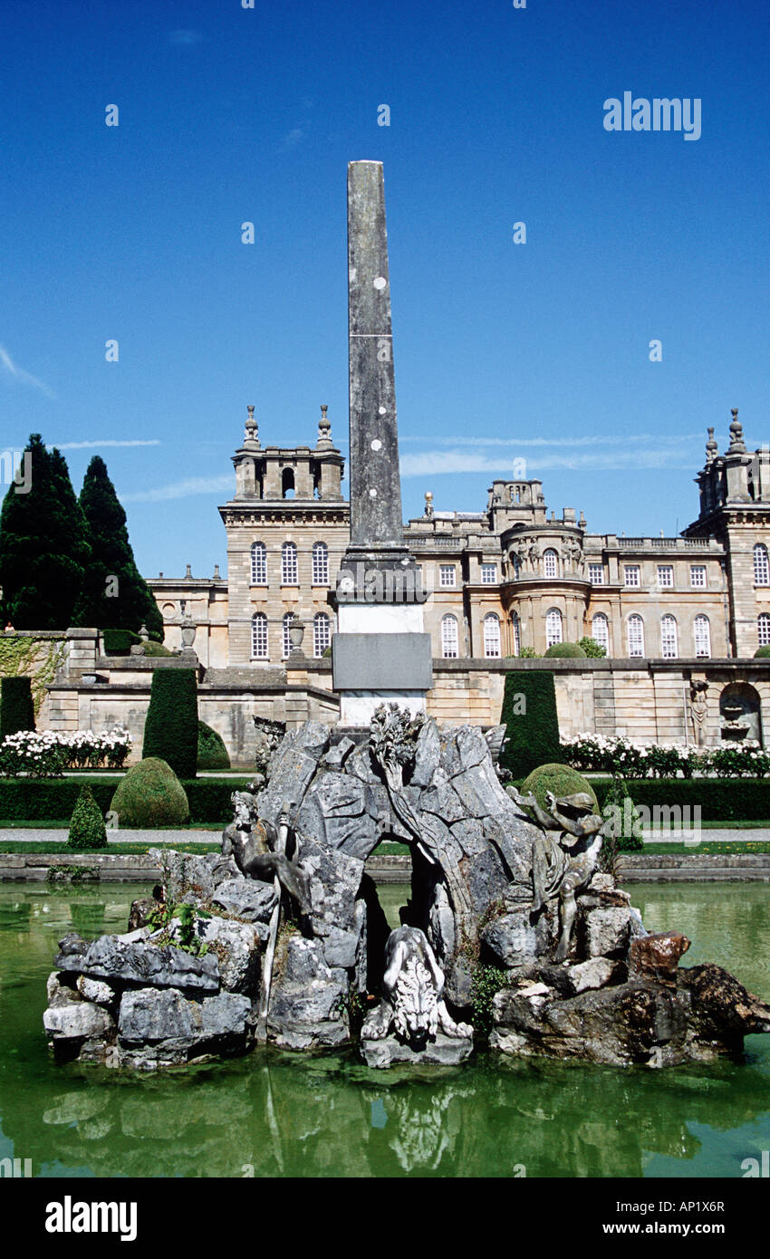 Blenheim Palace, Woodstock, near Oxford, Oxfordshire, England. View