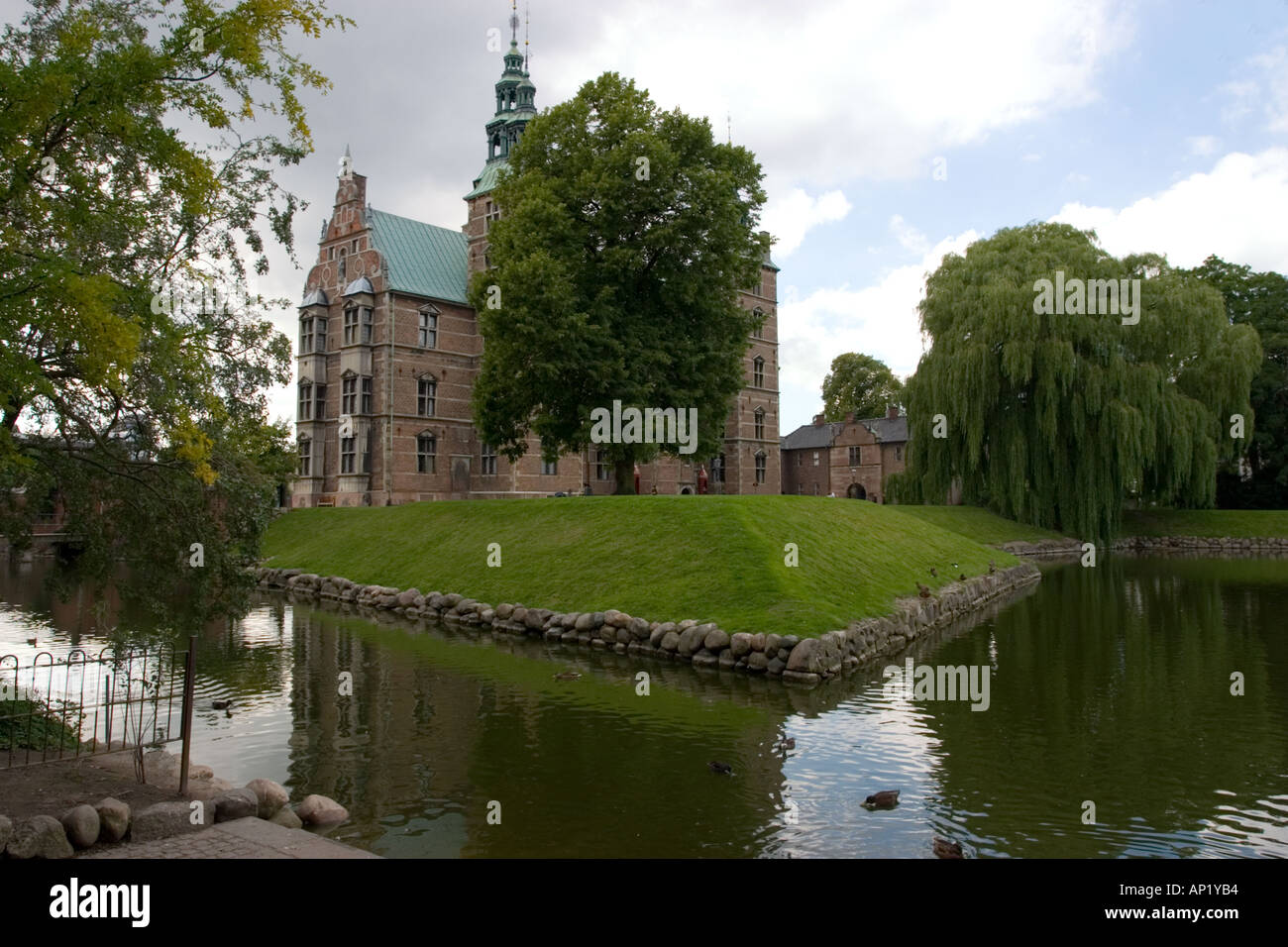 Rosenborg Castle and moat Copenhagen Denmark Stock Photo