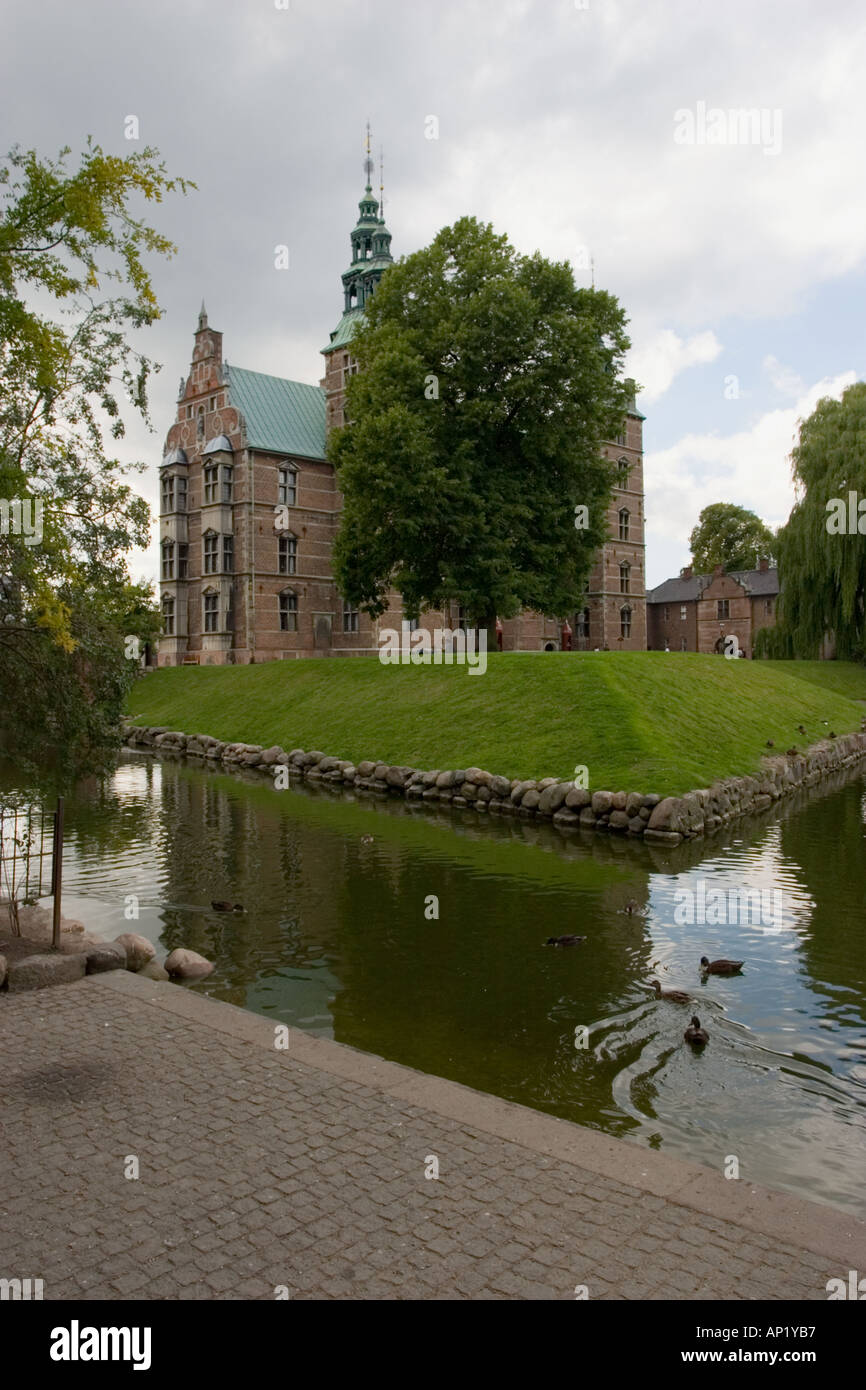 Rosenborg Castle and moat Copenhagen Denmark Stock Photo