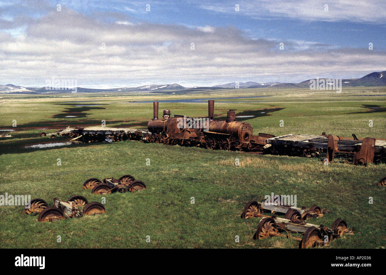 Abandoned Railway at Solomon Alaska Stock Photo Alamy