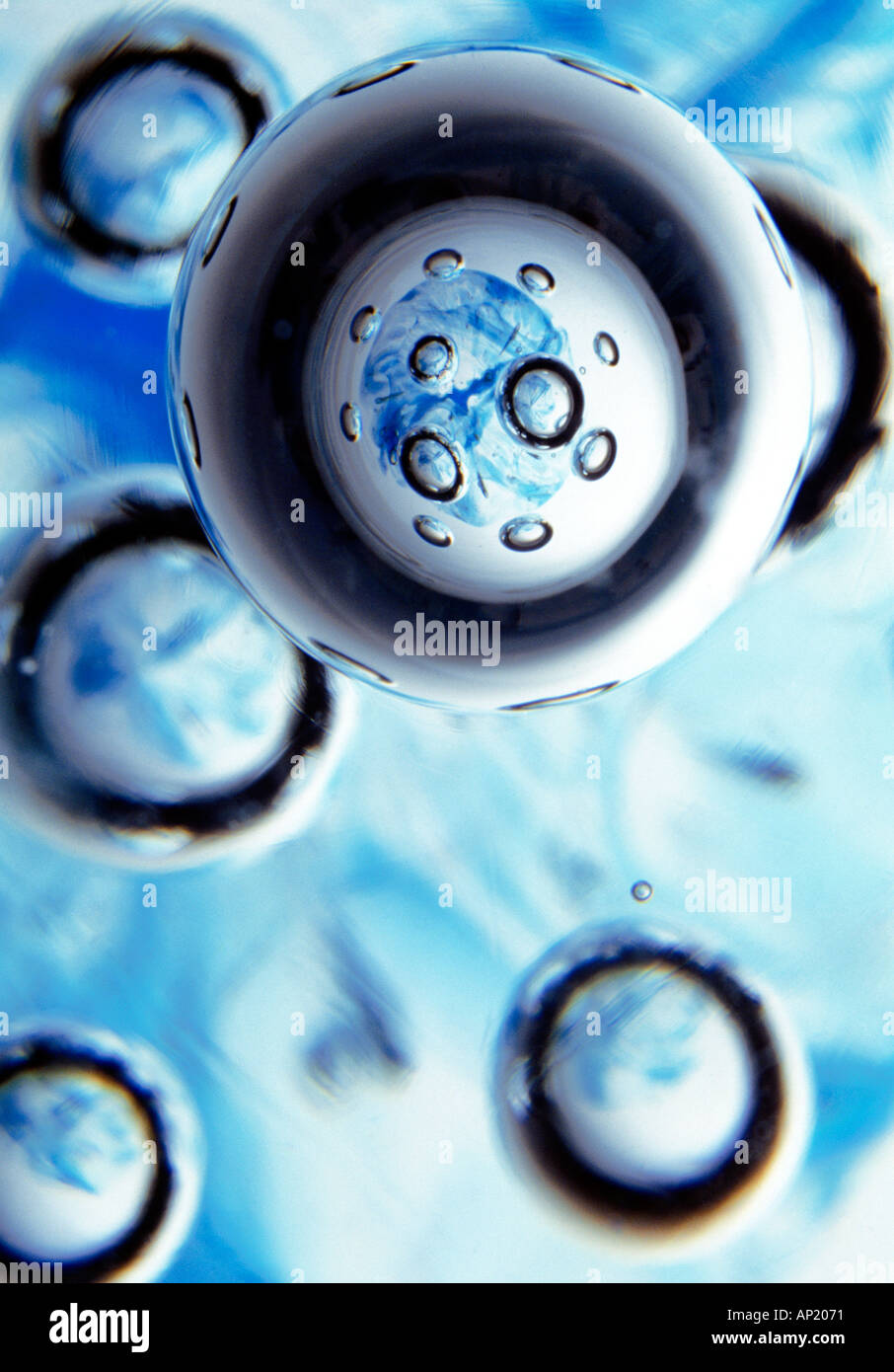 blue bubbles Stock Photo
