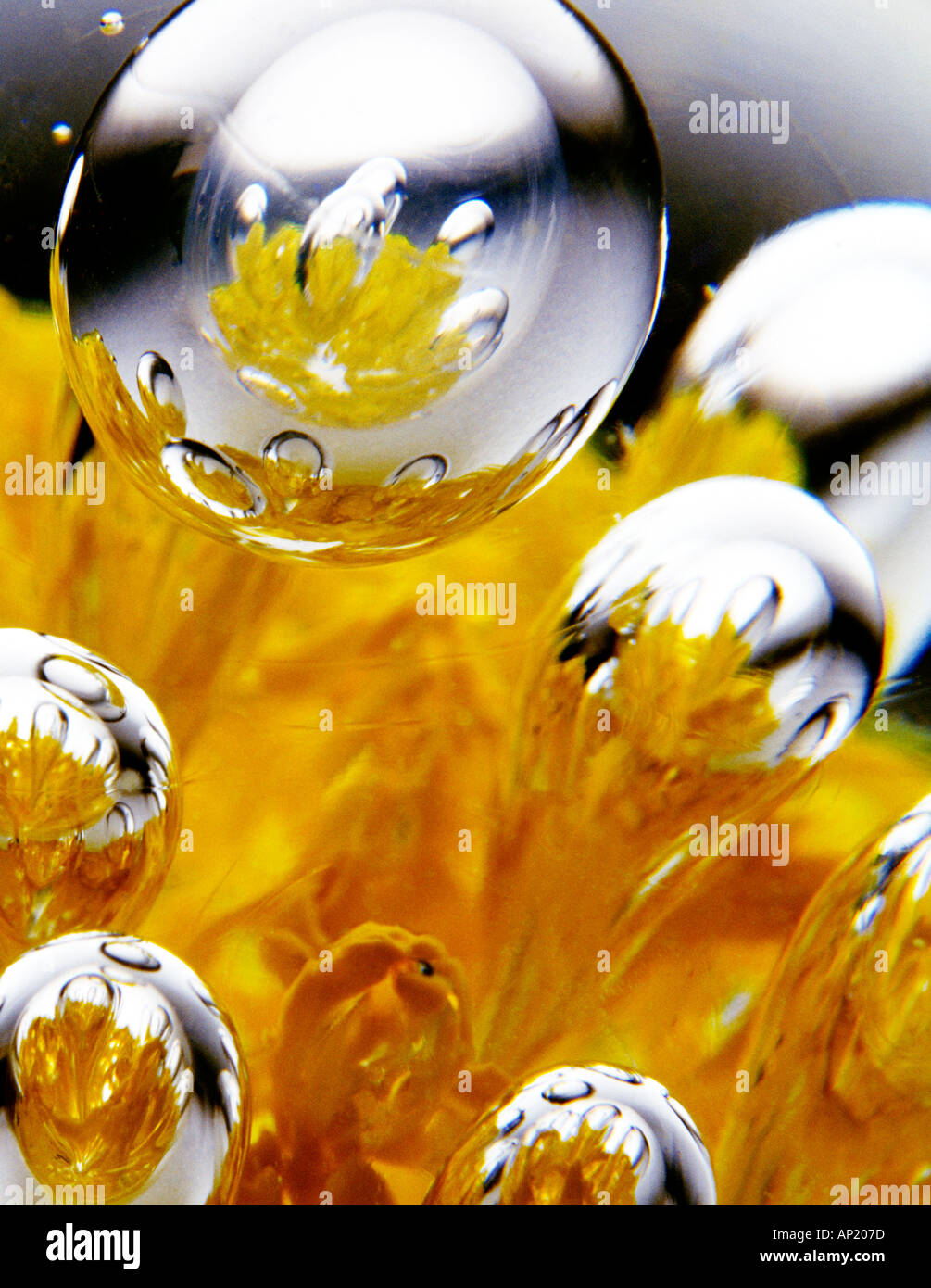 yellow bubbles Stock Photo