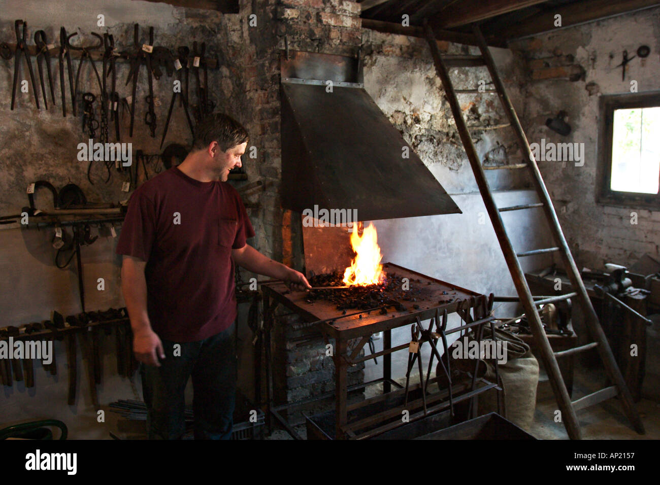 blacksmith in Bavaria Stock Photo