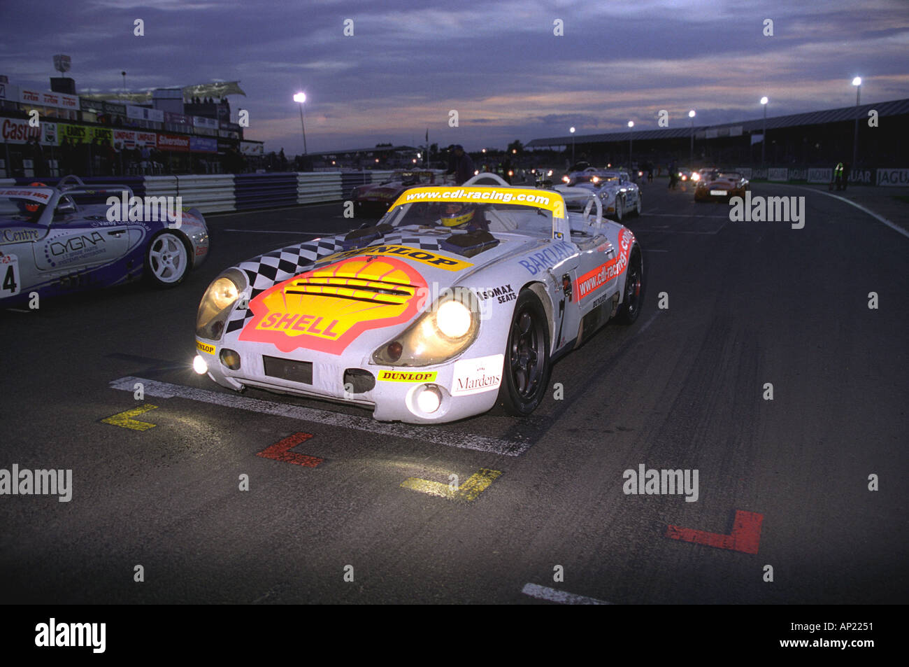 TVR Tuscan Challenge Siverstone at night Stock Photo