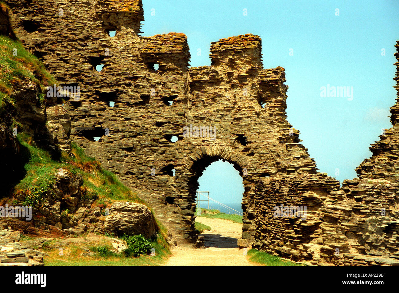 Tintagel Cornwall Stock Photo Alamy