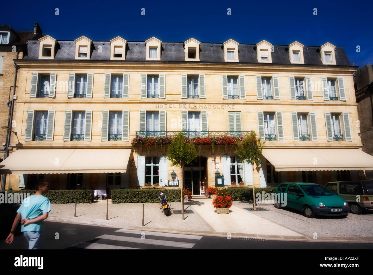 Hotel front side in Sarlat la Caneda, Perigord Noir, France Stock Photo