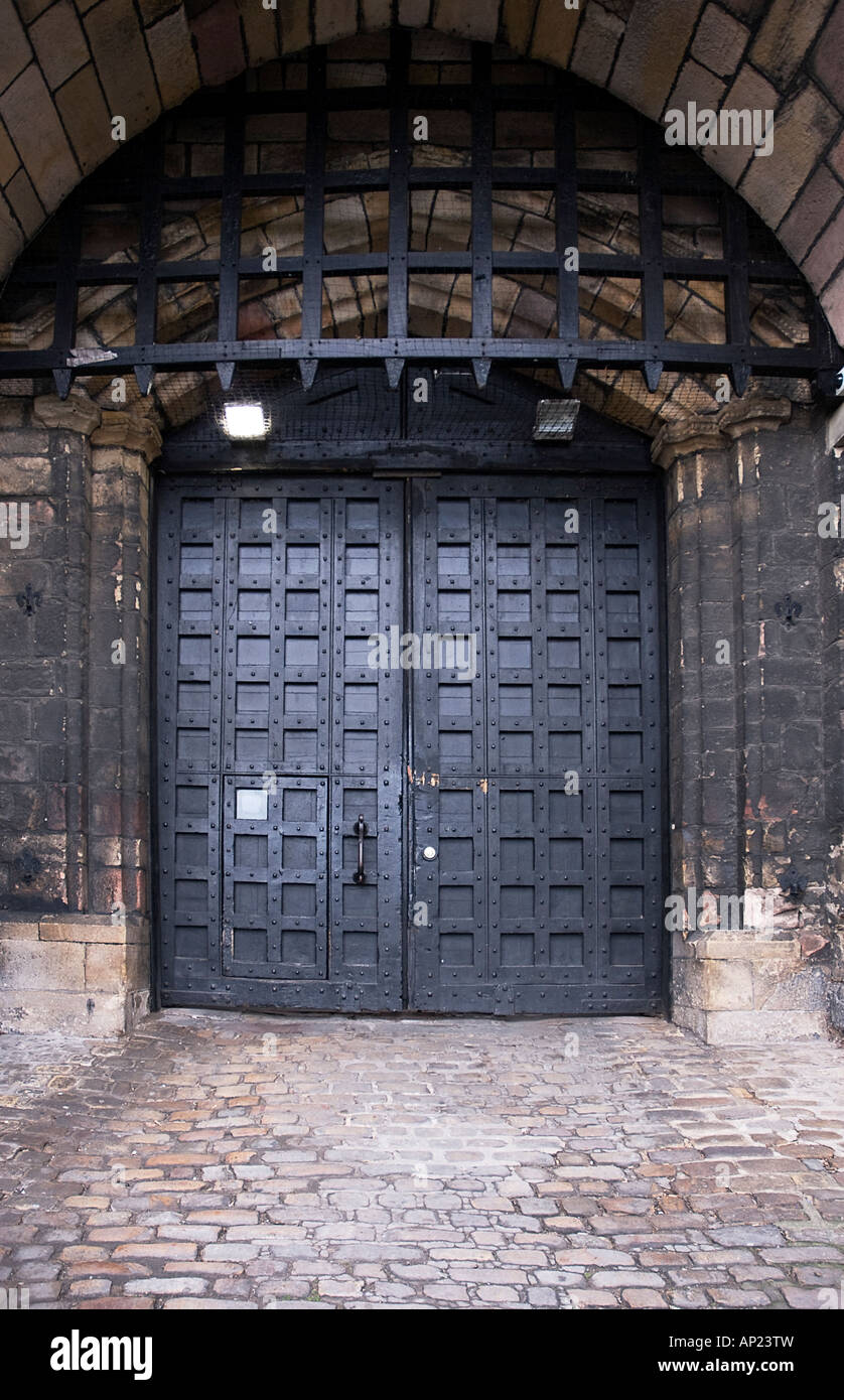 Lancaster Castle prison entrance Stock Photo