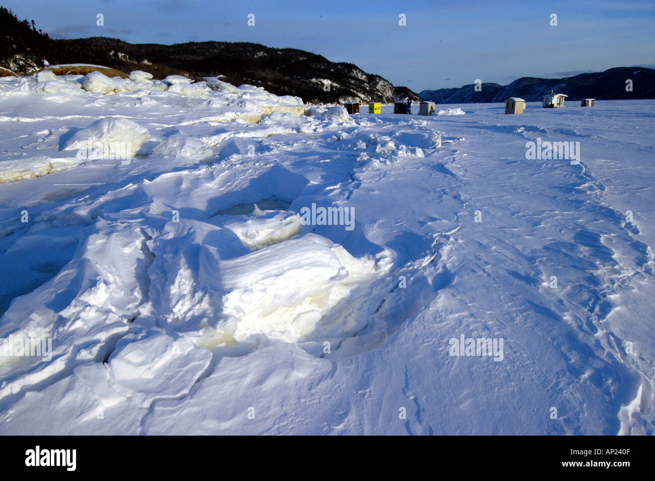 Canada Quebec Icecollar at the Saguenay Fjord Stock Photo