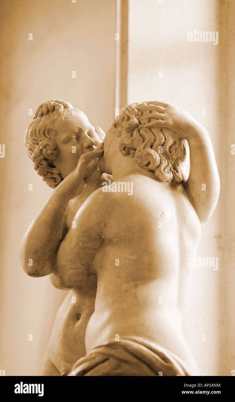 Statue of Cupid and Psyche, Capitoline Museum, Musei Capitolini, Rome, Italy Stock Photo