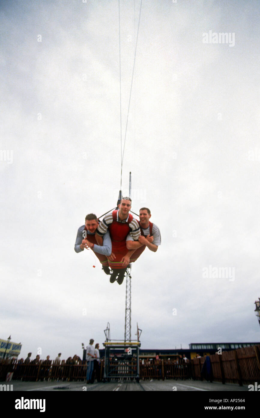 Sky Riders Blackpool Blackpool UK The sky coaster on the south pier You are halled 200 feet ...