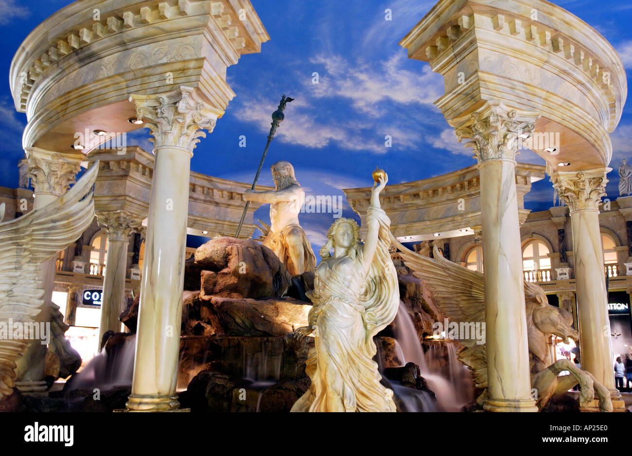 Statues in Forum Shops at Caesars Palace Las Vegas Stock Photo