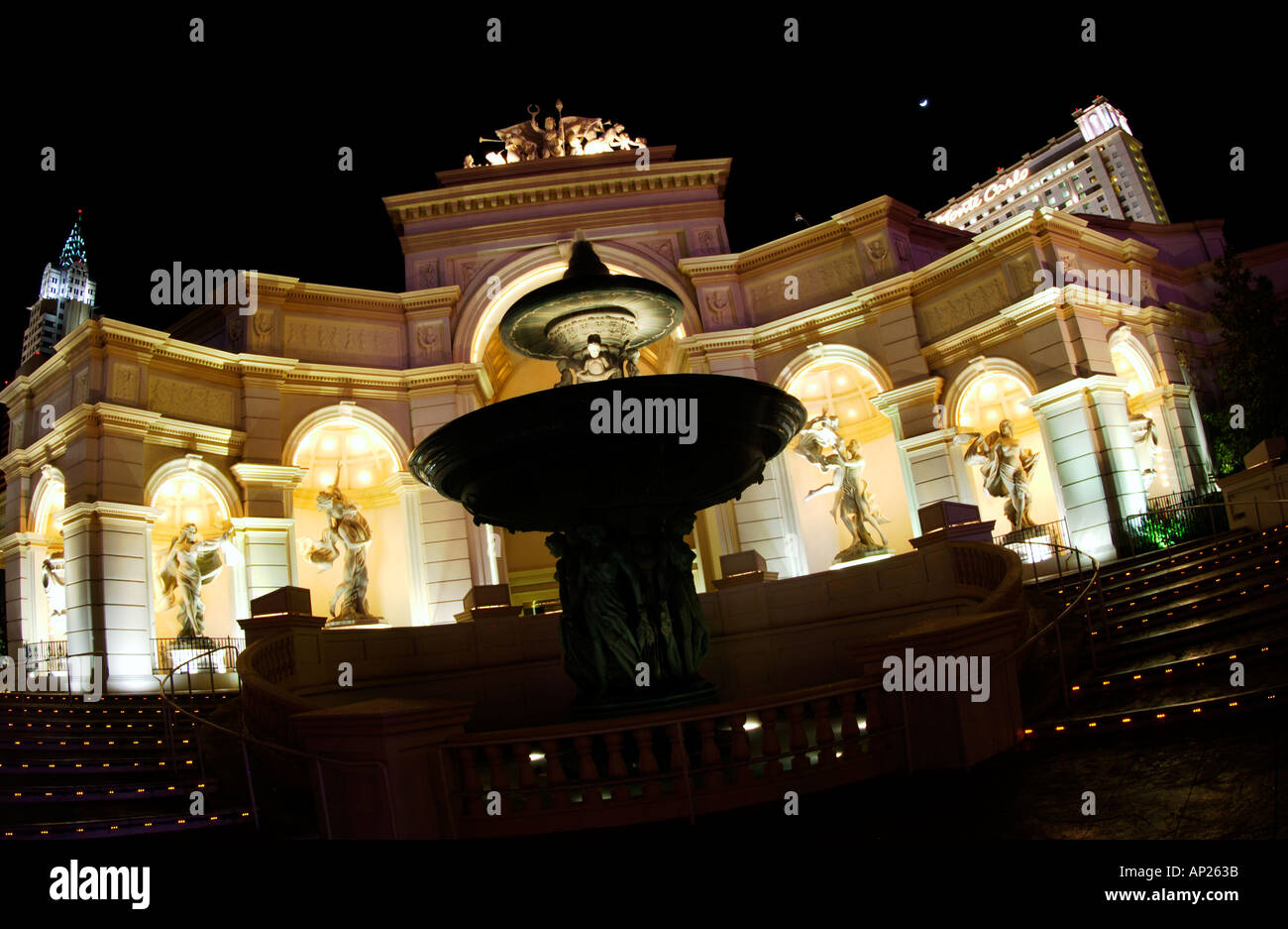 Exterior of Monte Carlo casino Las Vegas Stock Photo