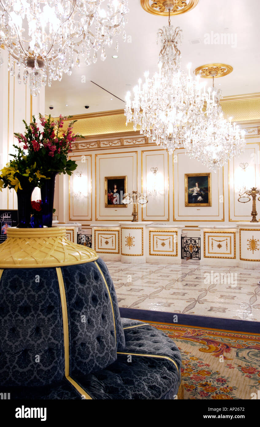 Lobby of Paris hotel Las Vegas Stock Photo