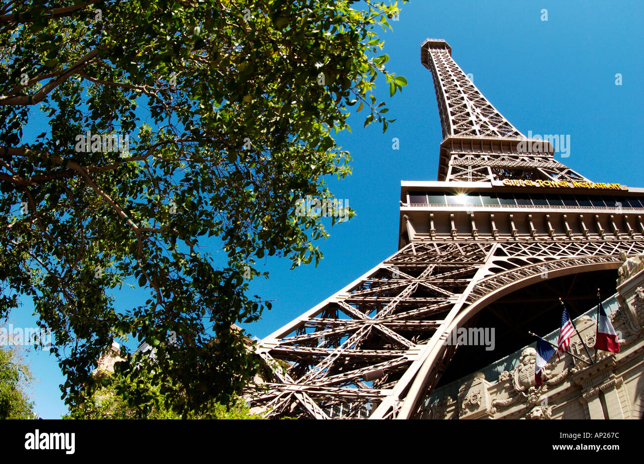Eiffel tower replica at Paris hotel Las Vegas Stock Photo