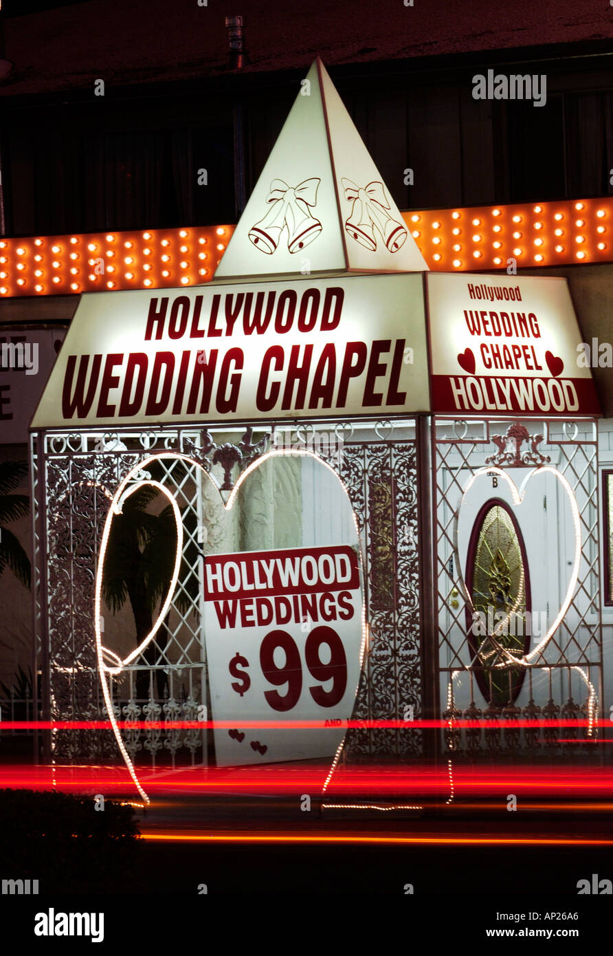 Hollywood wedding chapel Las Vegas strip Stock Photo