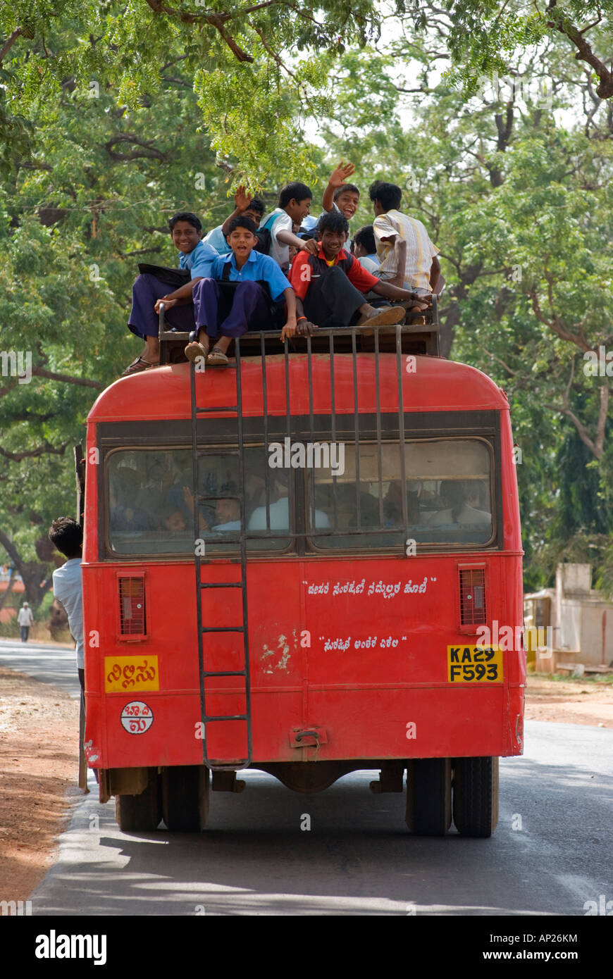 Local bus near Badami Karnataka India Stock Photo - Alamy