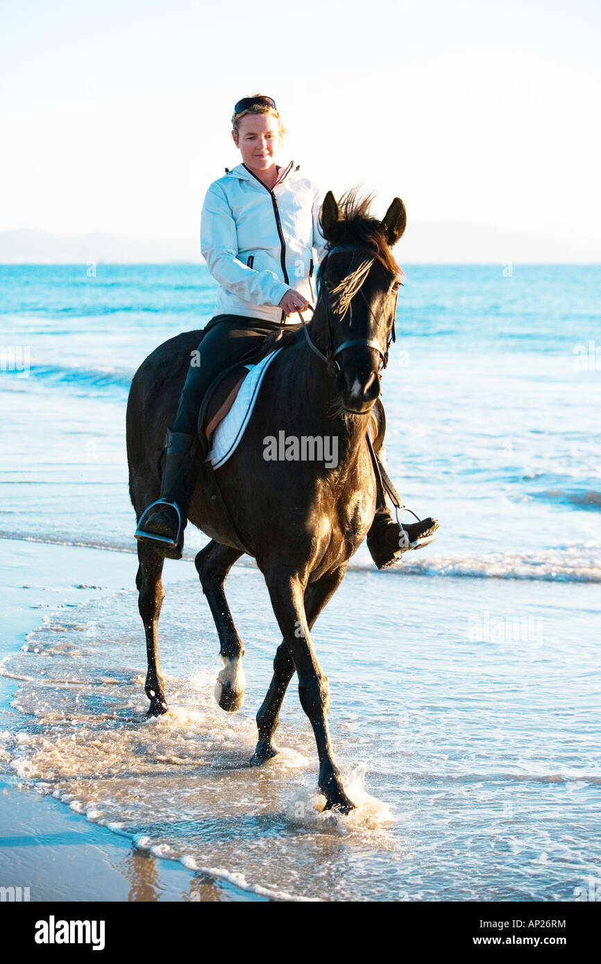 Walking away beach horse hi-res stock photography and images - Alamy