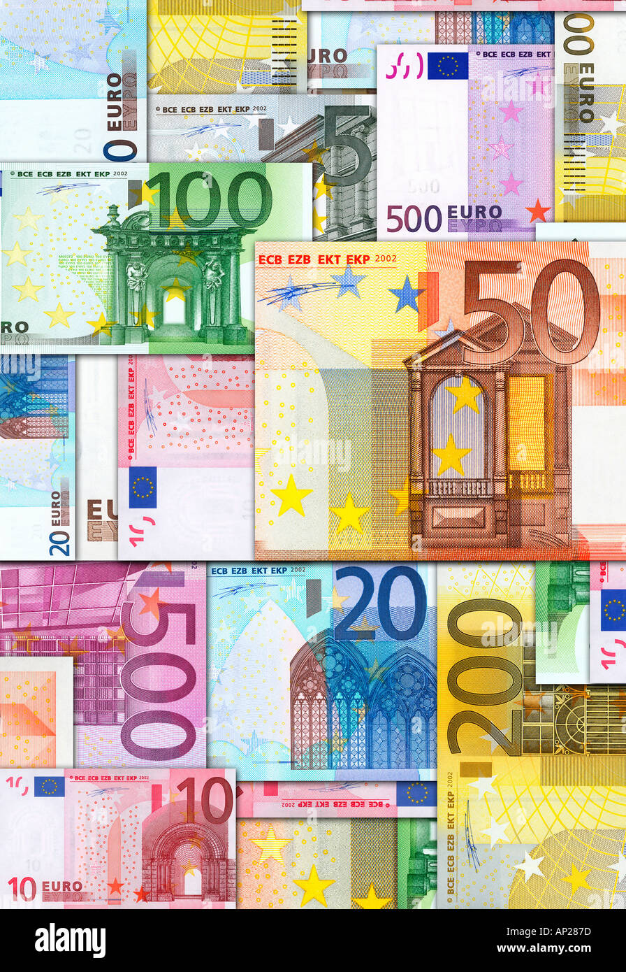 Euros Banknotes Background Stock Photo Alamy
