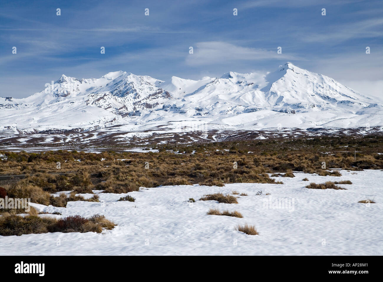 Rangipo Desert and Mt Ruapehu Central Plateau North Island New Zealand