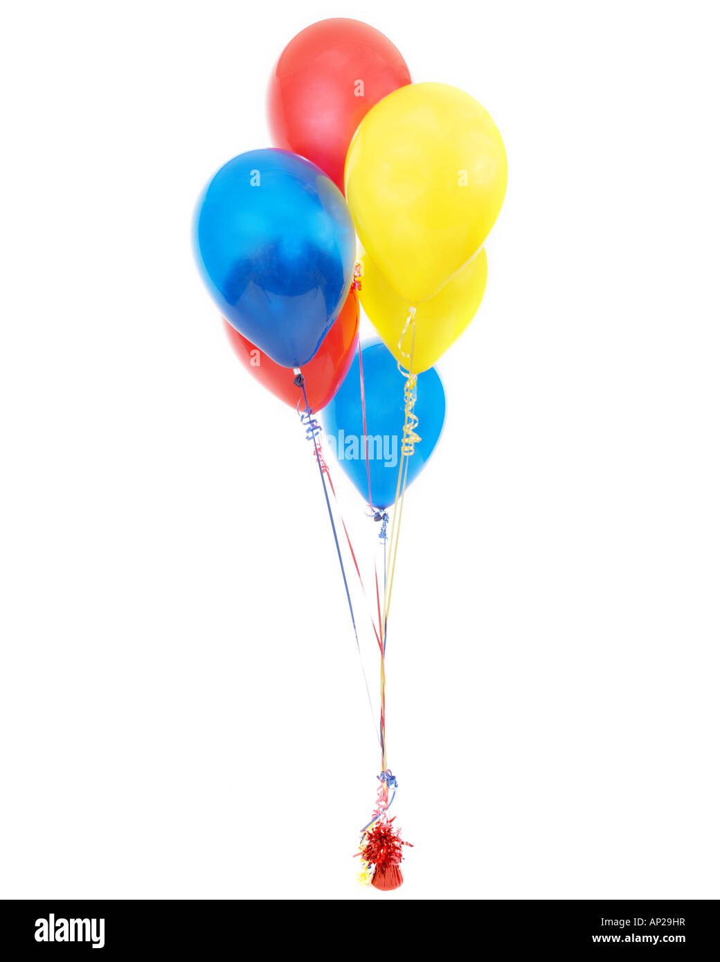 group of balloons on a white background Stock Photo - Alamy