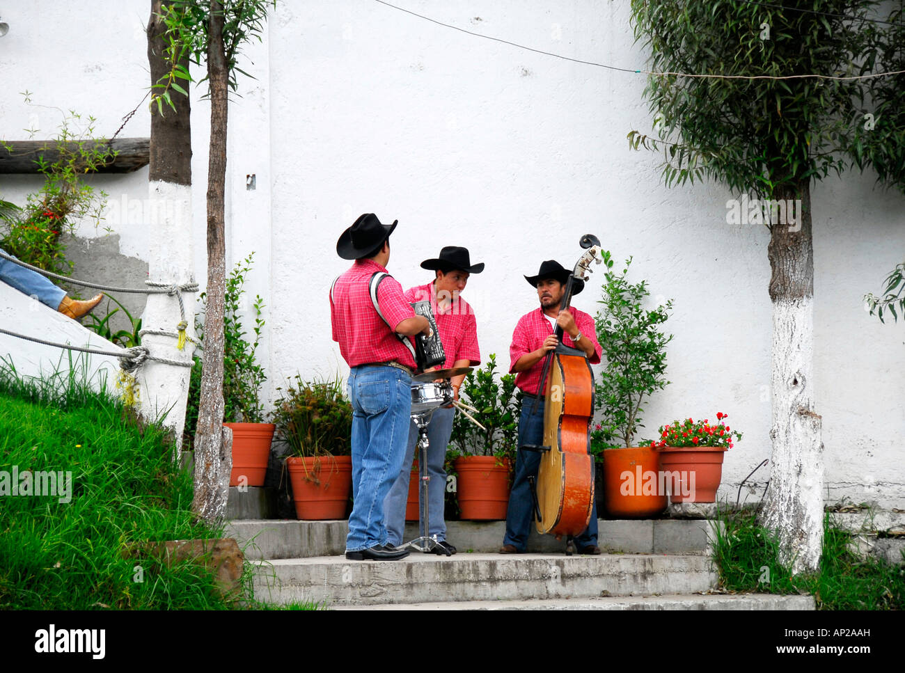 a portraite of mexican street musicians Stock Photo