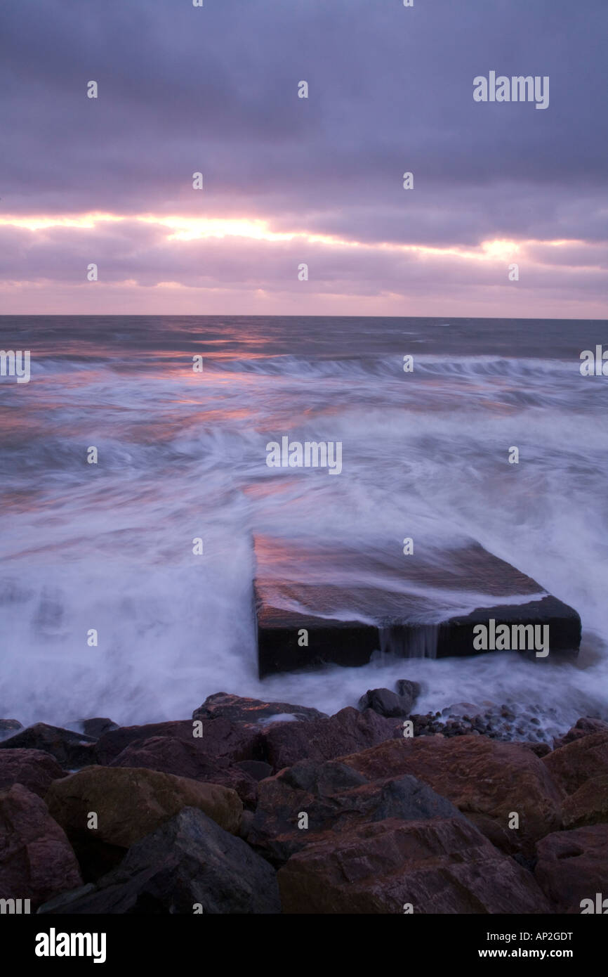 Ballyconnigar Strand at dawn Blackwater County Wexford Ireland Stock