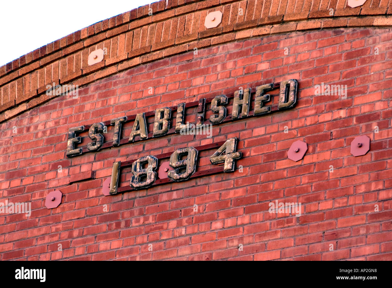 Established 1894 sign on front of Old Wonder Bread Bakery, East Village, San Diego California USA Stock Photo