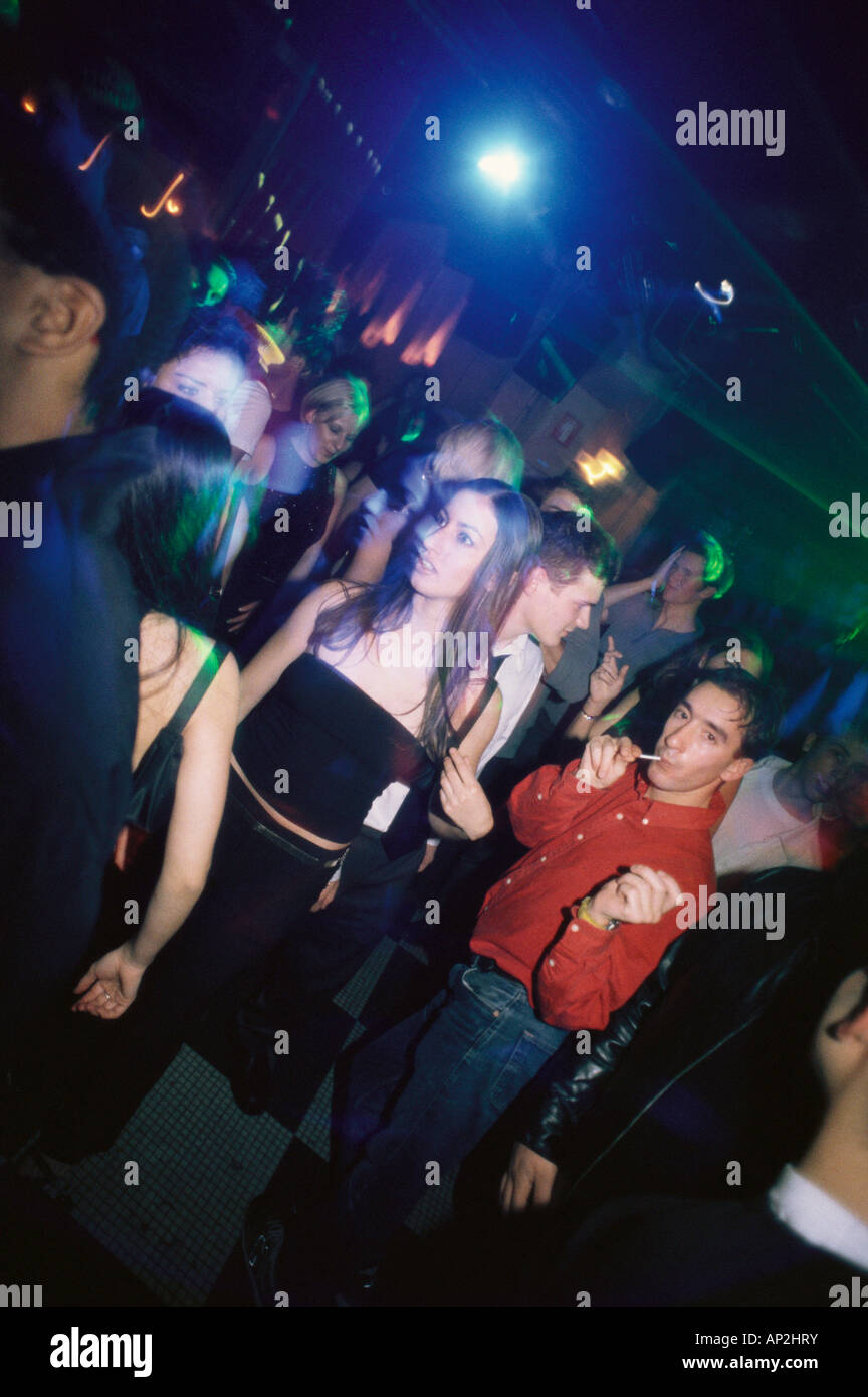 A group of young people, Teenager, dancing inside Discotheque Les Bains  Douche, Nightlife, Party, Paris, France Stock Photo - Alamy