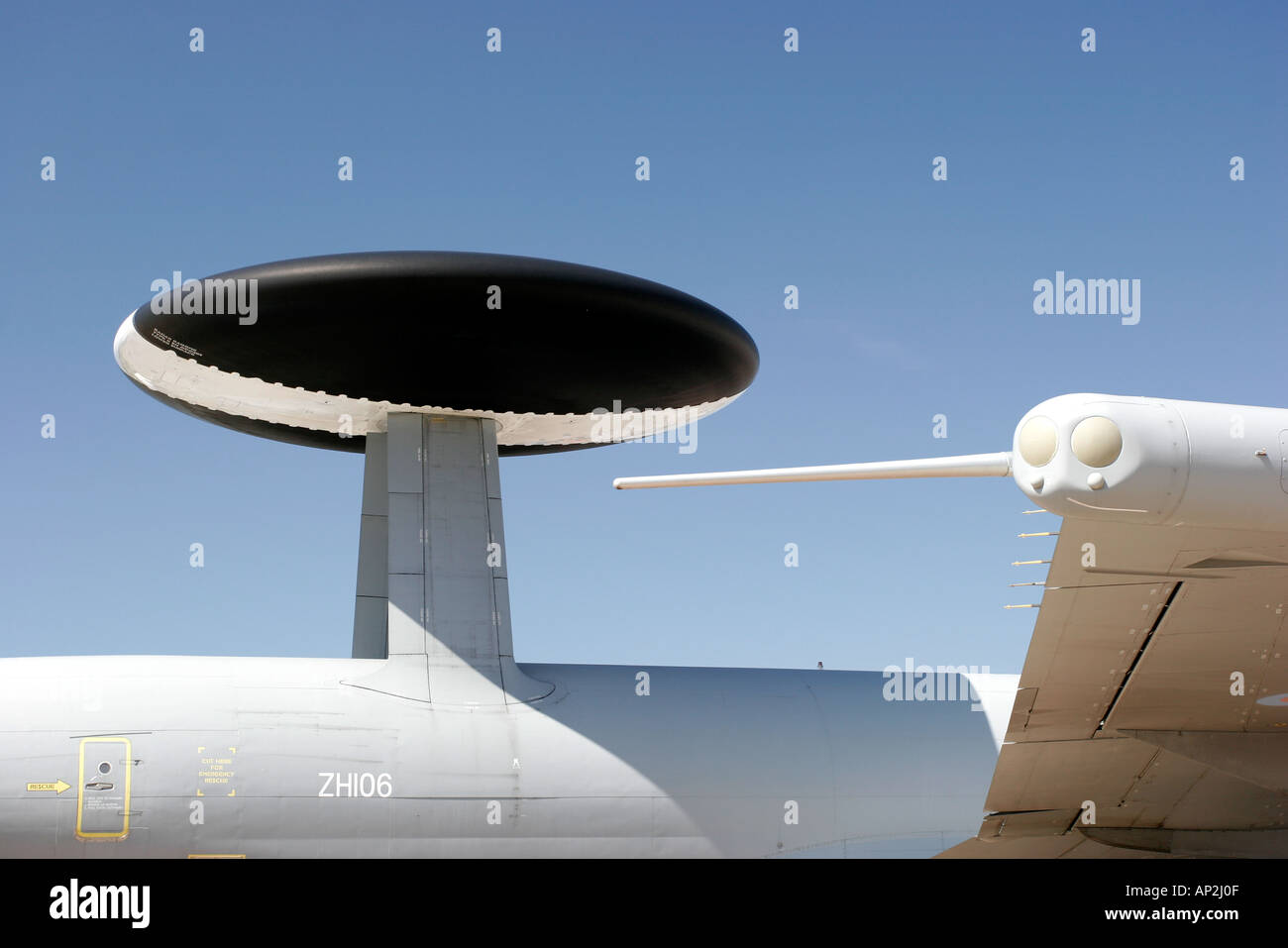 AWACS early warning system equipped aircraft Stock Photo Alamy