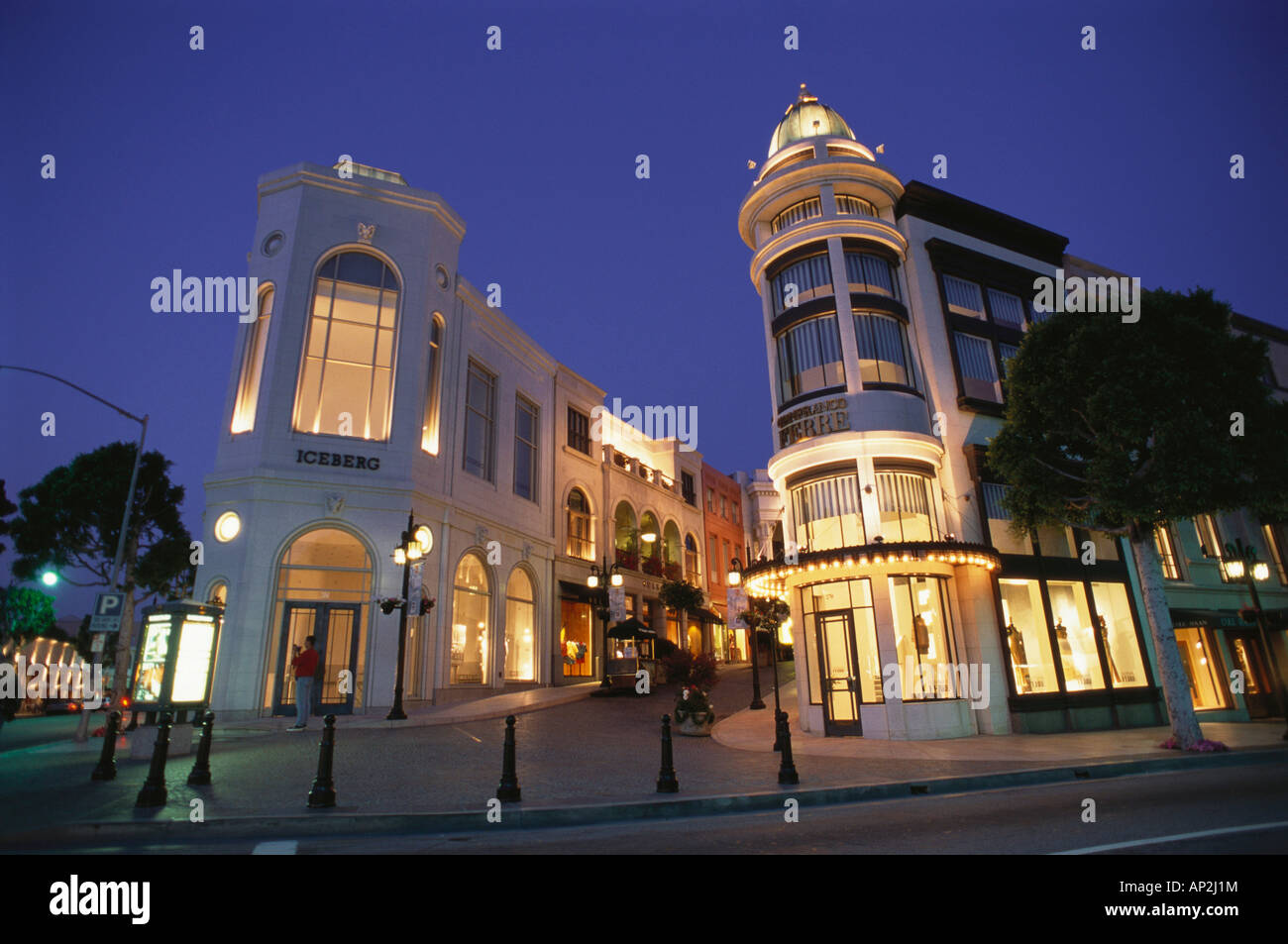 Rodeo Drive at night, Shopping, Beverly Hills, Los Angeles, California, USA  Stock Photo - Alamy