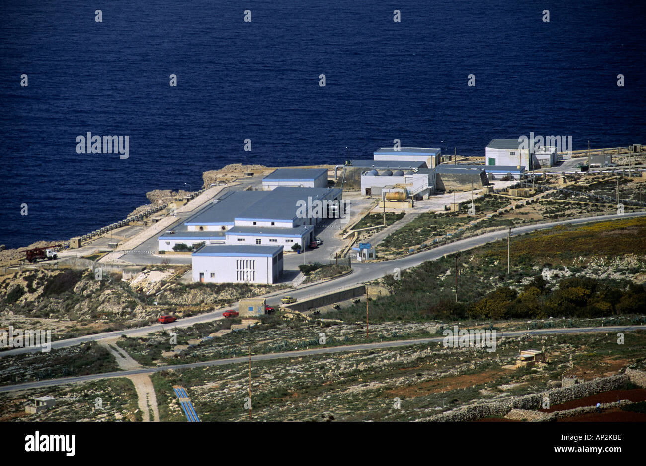 Desalination plant for drinking water Malta Europe Stock Photo 5110717