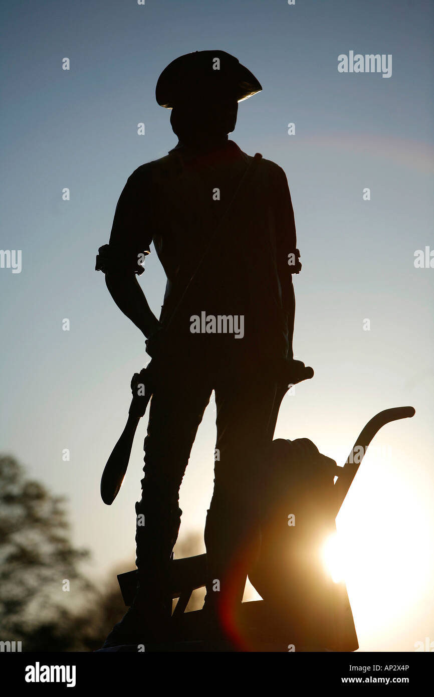 Minuteman Statue, Revolutionary War Site, Concord, Massachusetts, USA Stock Photo