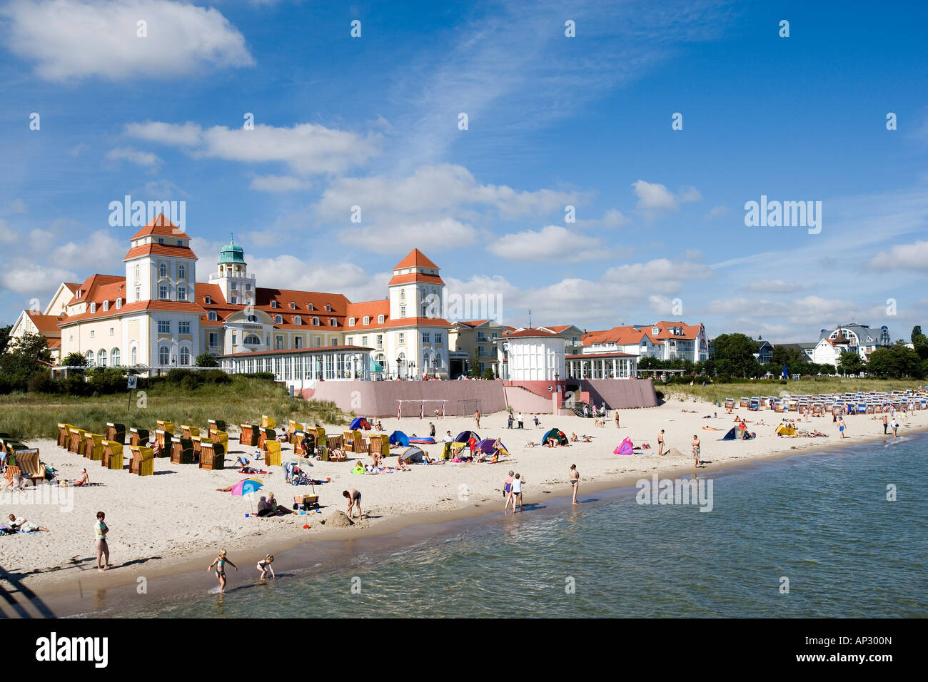 Spa Hotel, Binz, Ruegen, Baltic Sea, Mecklenburg-Western Pomerania, Germany Stock Photo