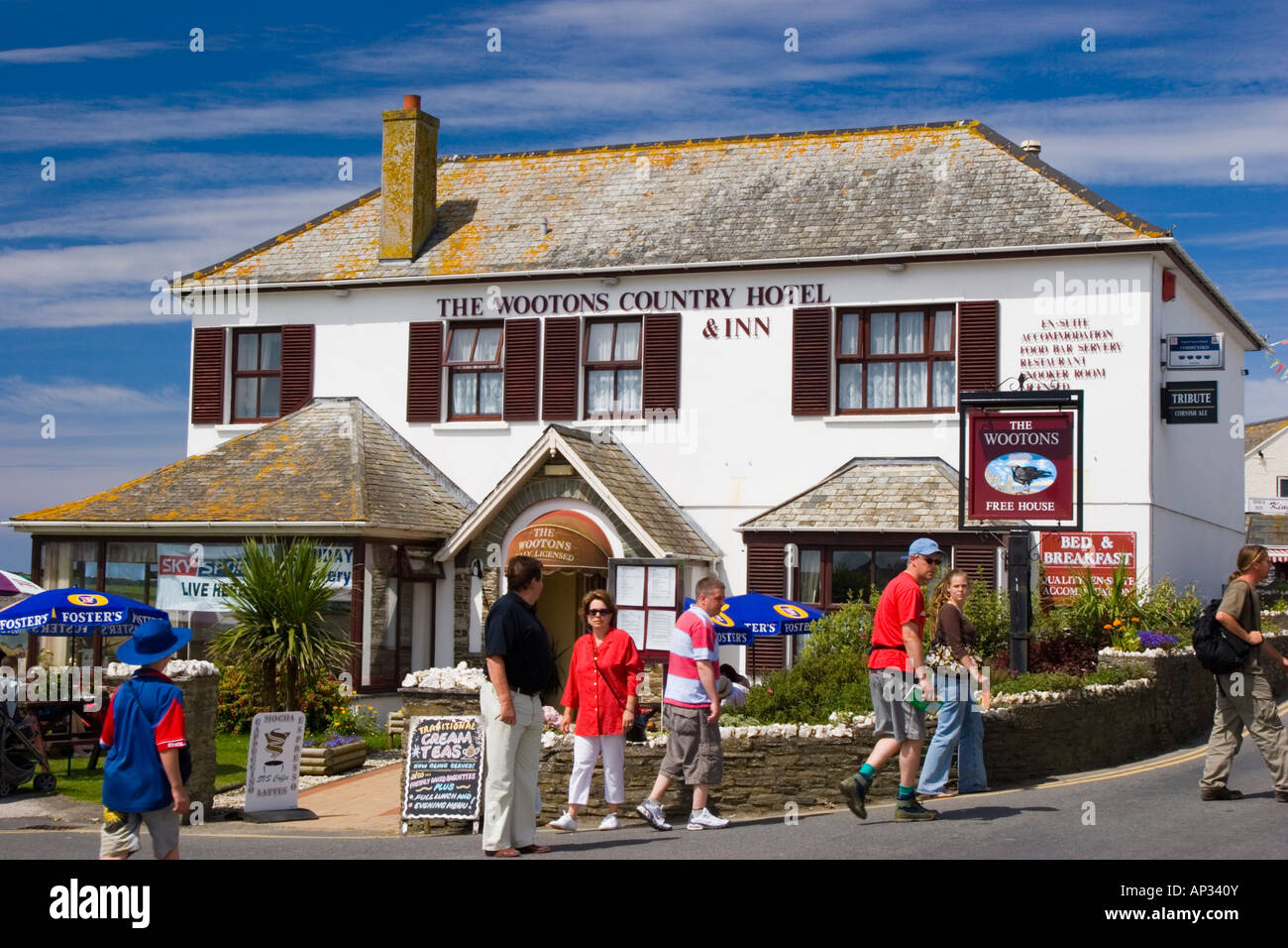 The Wootons Country Hotel and Inn Tintagel Stock Photo