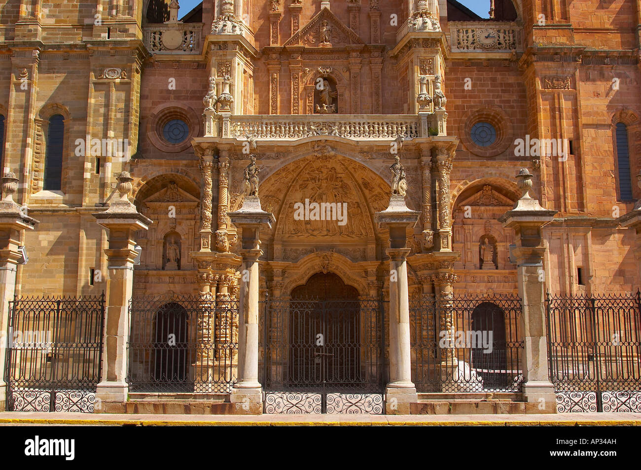 Architecture of Cathedral, Catedral Santa María, Astorga, Castilla Leon, Spain Stock Photo