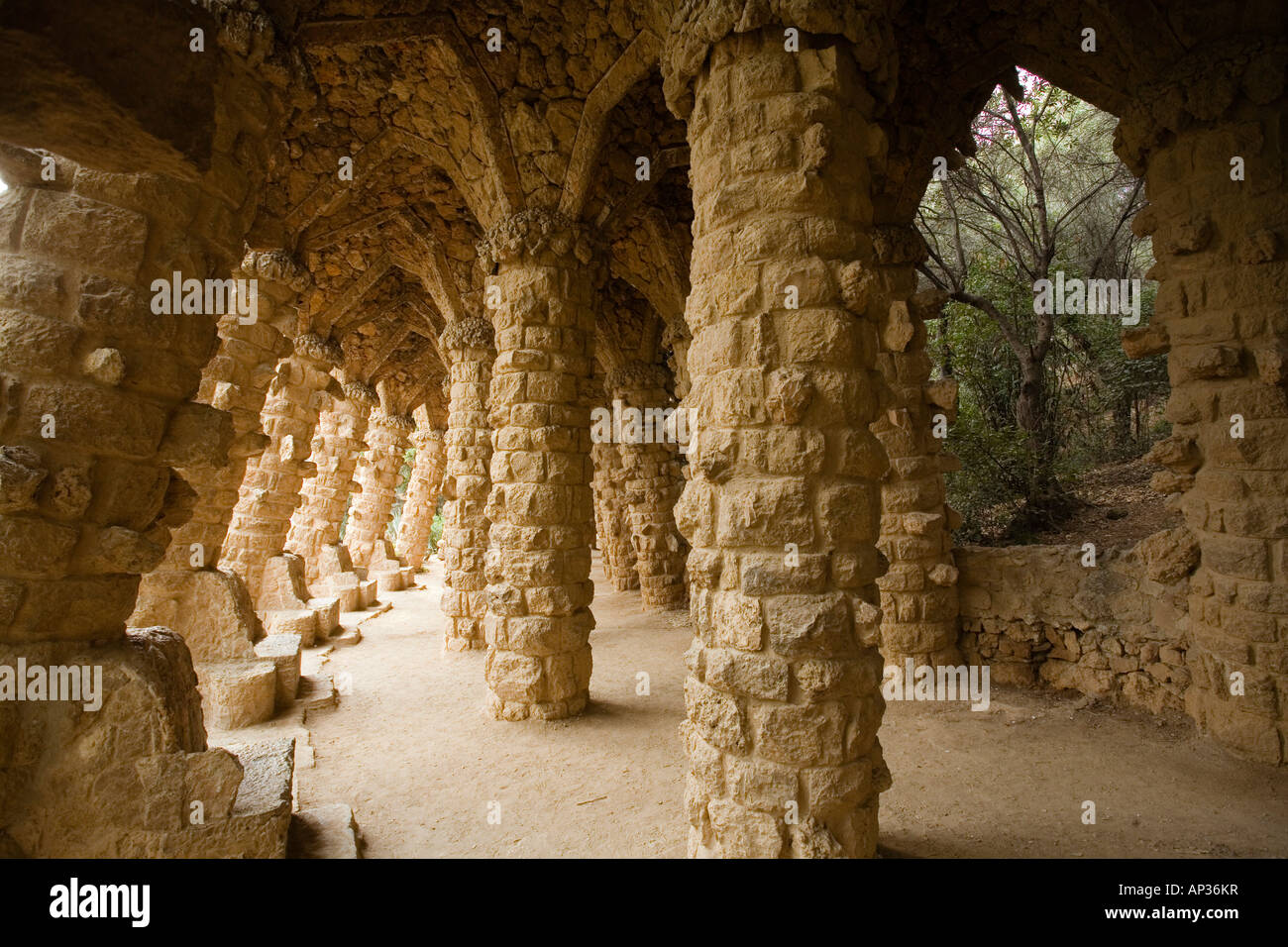 Parc Gueell, Antonoio Gaudi, Gracia, Barcelona, Spain Stock Photo