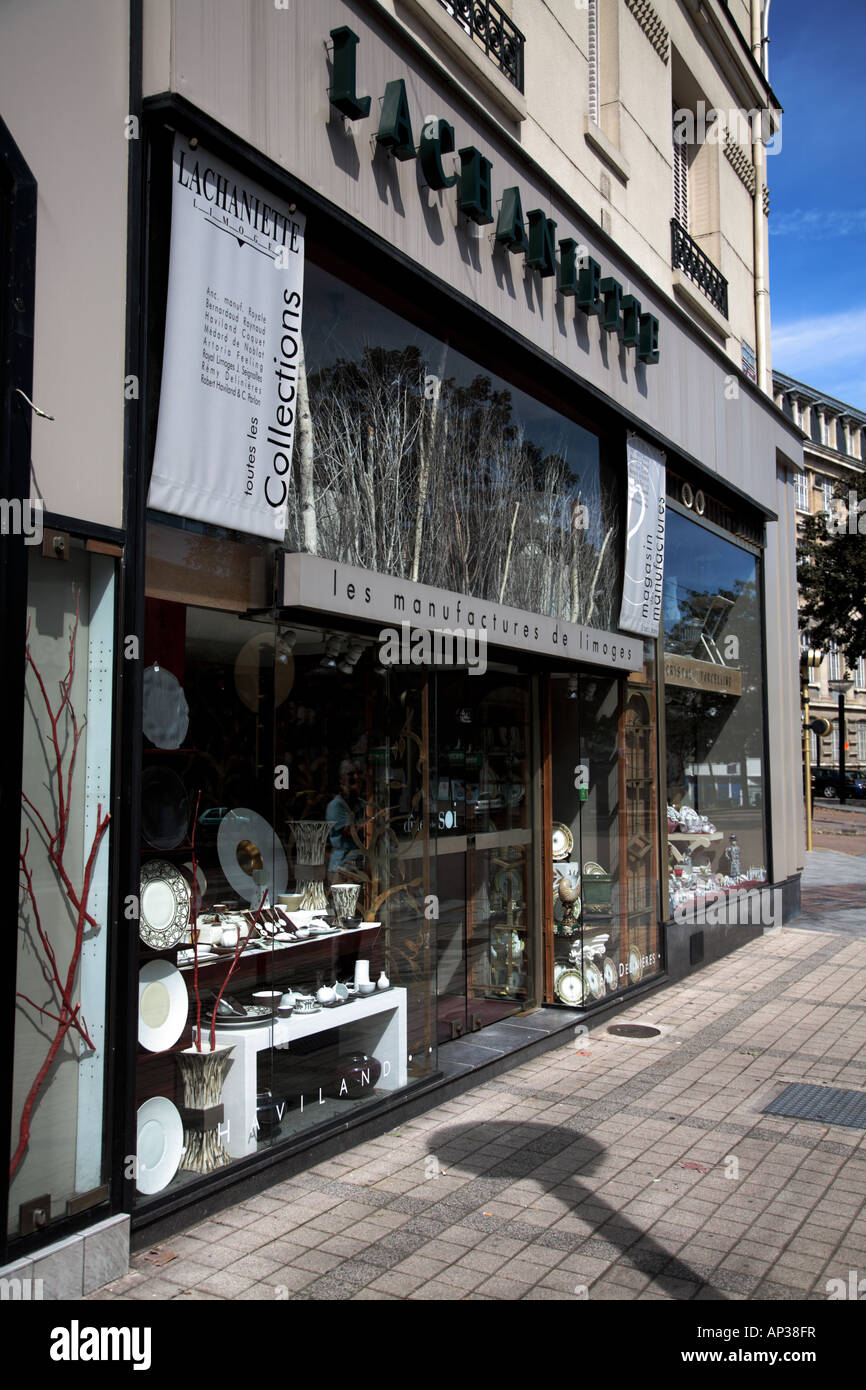 Porcelain shop on Boulevard Louis Blanc at Limoges Stock Photo - Alamy