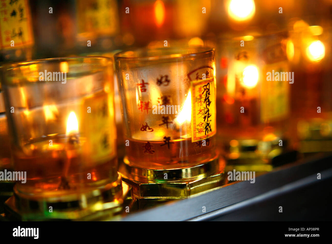 Votive Candles, Temple, Singapore Stock Photo Alamy
