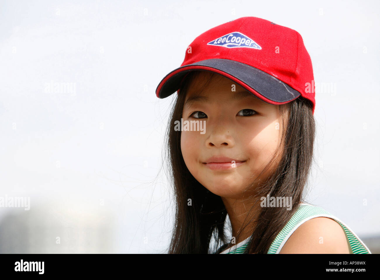 Schoolchild, Marina Bay, Singapore Stock Photo
