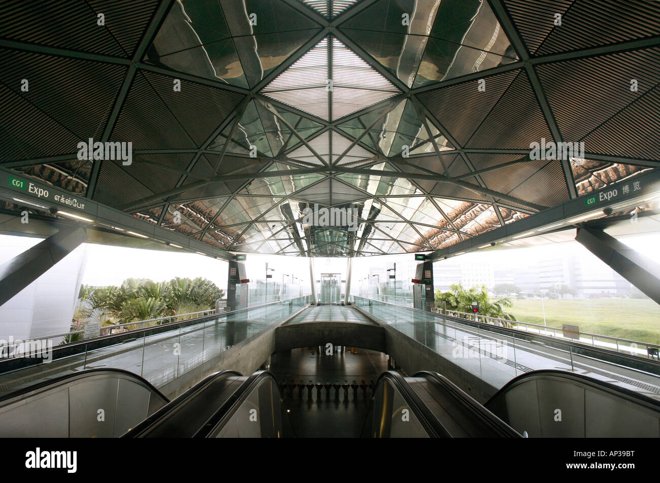Platform, Expo MRT, Singapore Stock Photo