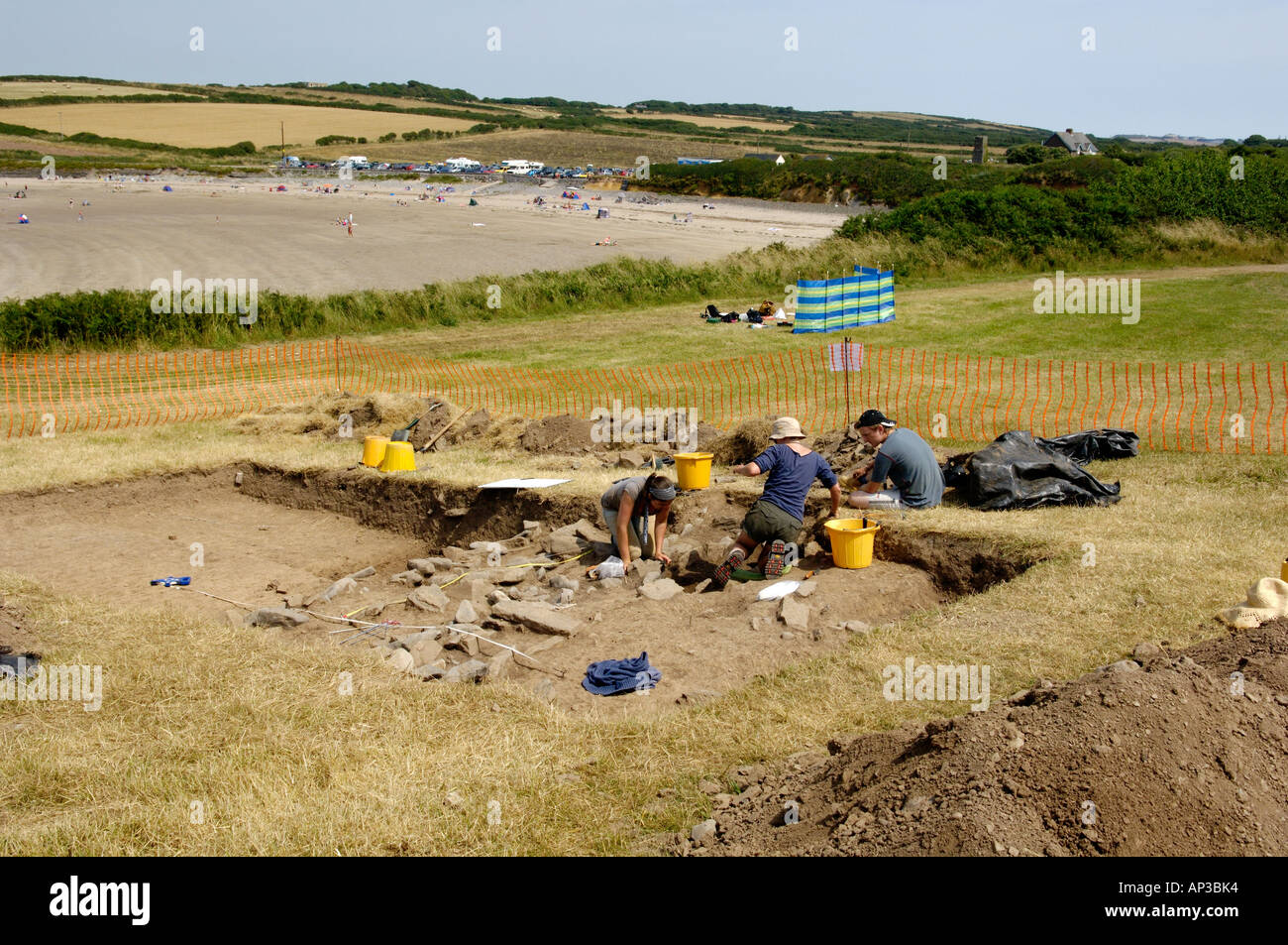 Archaeological dig by Cambria Archaeology at West Angle Bay