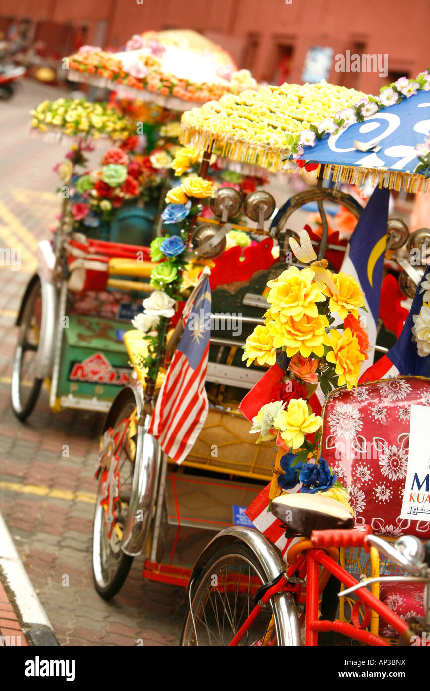 Colorful rickshaw, Malacca, Malaysia Stock Photo - Alamy