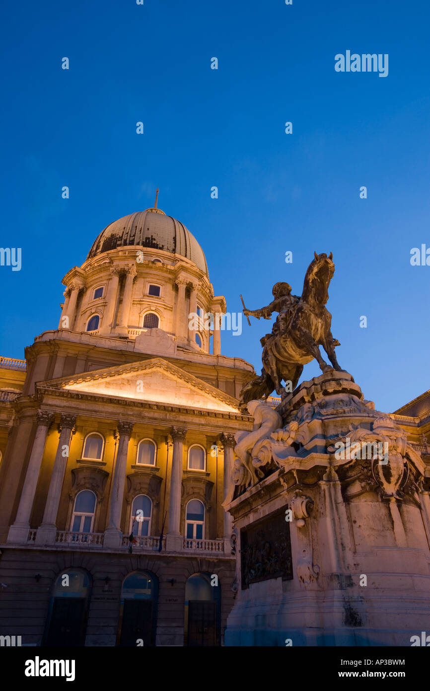 Royal Palace on Castle Hill at Dusk, Buda, Budapest, Hungary Stock ...