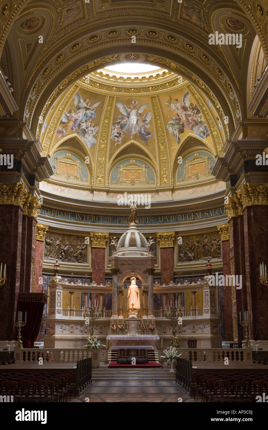Interior of St. Stephen's Basilica, Pest, Budapest, Hungary Stock Photo