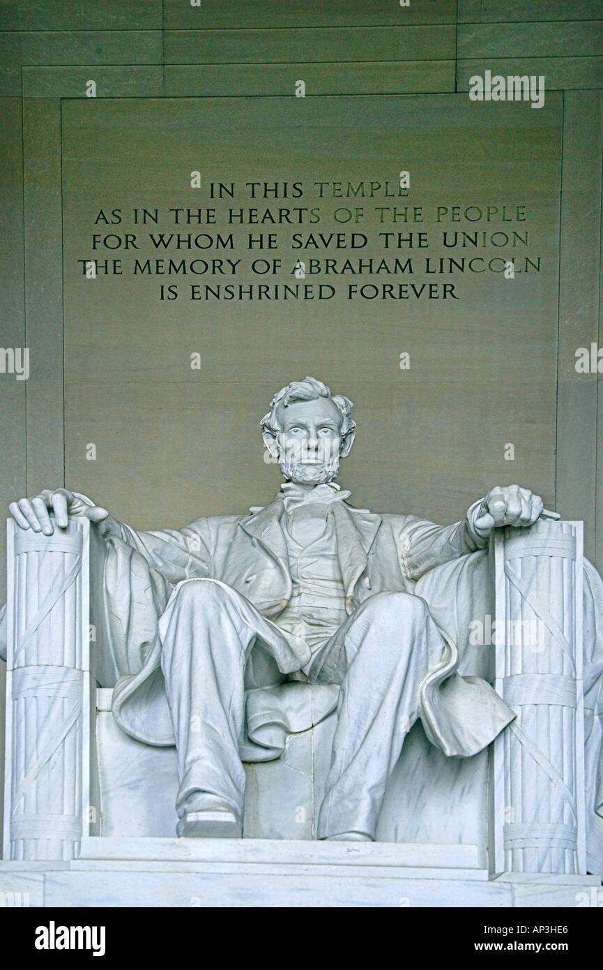 bill of rights at the Lincoln memorial washington DC Stock Photo