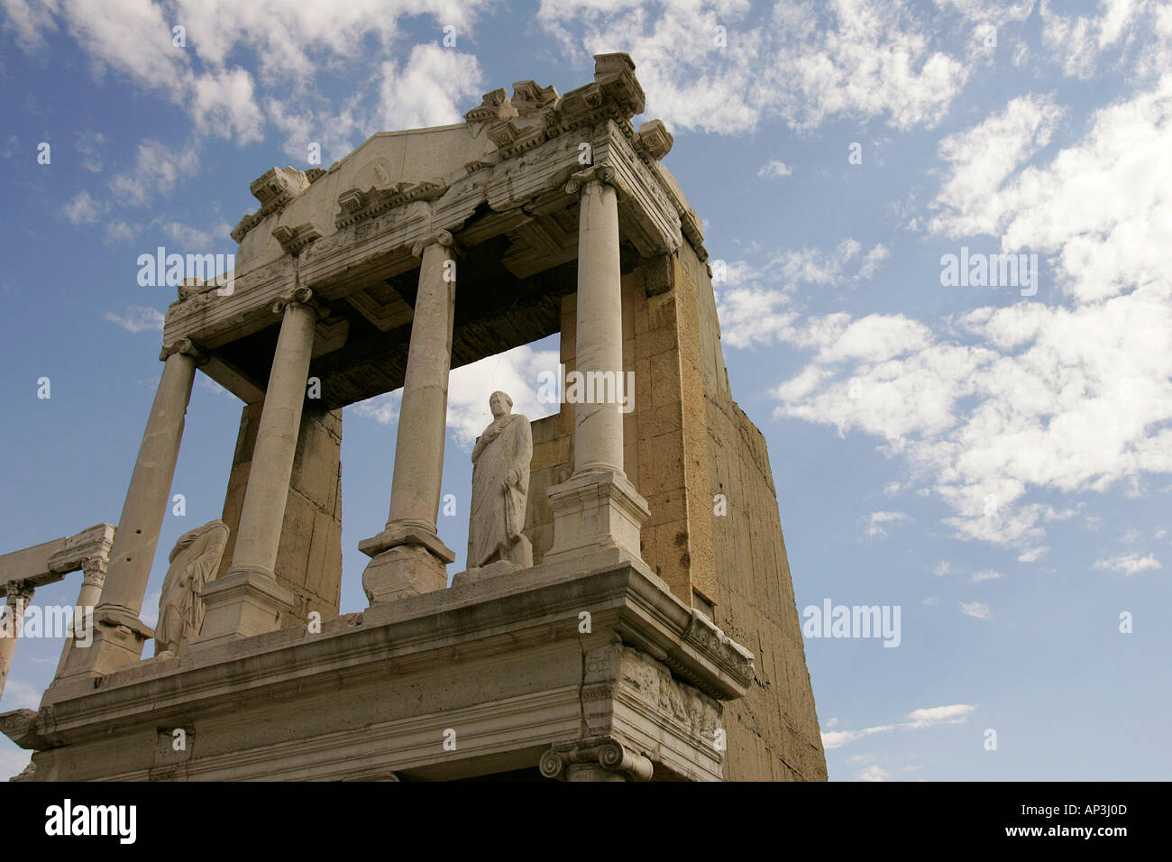 The Roman theatre in the town centre of Plovdiv Bulgaria Trimoncium Philipopolis roman provincial capital 2nd century archaeolo Stock Photo
