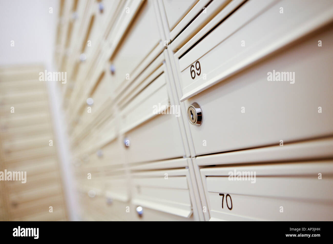 Locked mail boxes Stock Photo Alamy