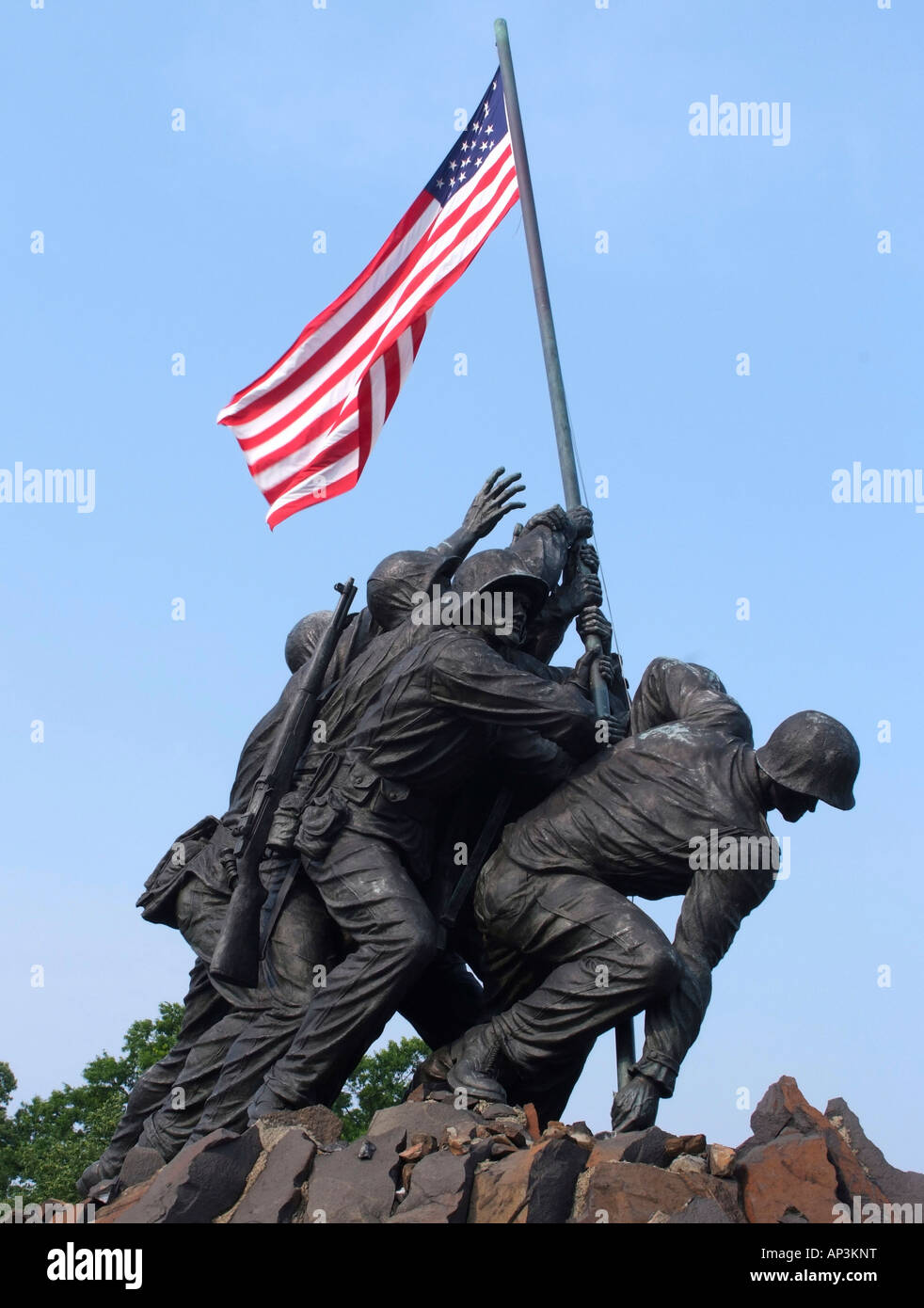 Iwo Jima Memorial Dedicated to United States Marine Corps near Arlington Cemetery Virgiia United States America Stock Photo