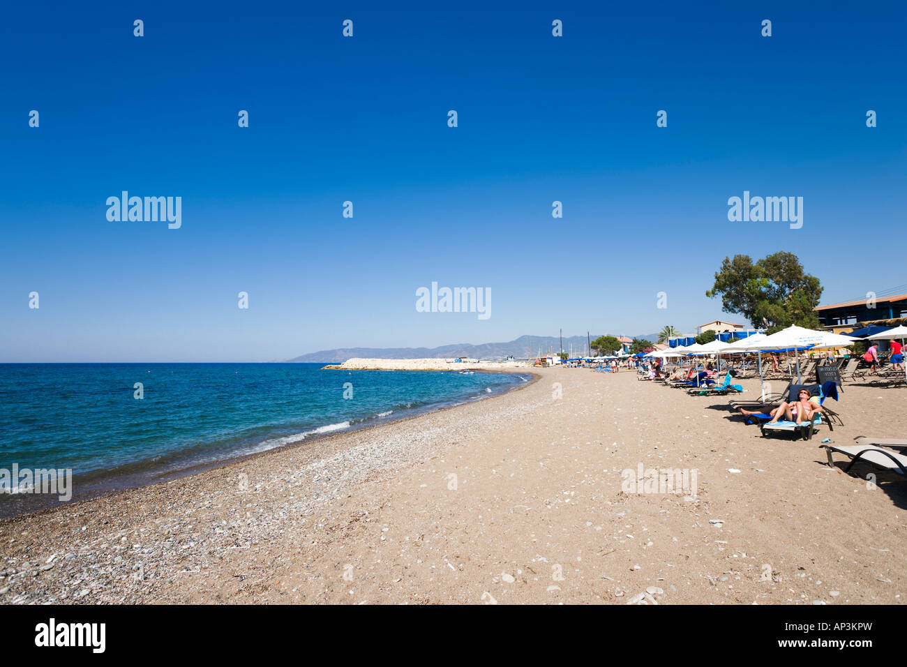 Beach, Latchi, near Polis, North West Coast, Cyprus Stock Photo