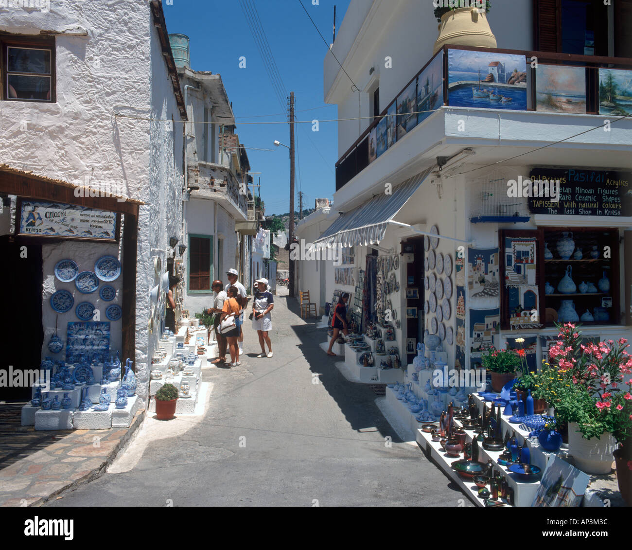 Mountain Village of Kritsa, near Aghios Nikolaos, Crete, Greece Stock Photo